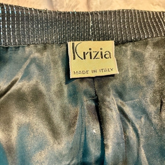 Vintage Krizia Blazer Sz 40 Euro/ Medium US Black Silver Metallic Made in Italy - Picture 12 of 16